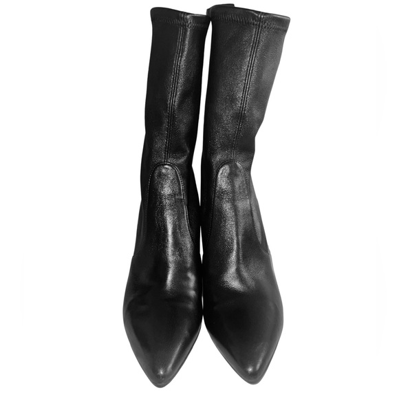 Stuart Weitzman ankle boots in black leather - Picture 3 of 7
